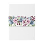 ネイビーブルーブルゴーニュ結婚フローラ 招待状ベリーバンド (裏面例)