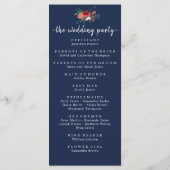 ネイビーブルーブルゴーニュ結婚ーフローラ式 プログラム (裏面)