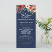 ネイビーブルーブルゴーニュ結婚ーフローラ式 プログラム (スタンド正面)