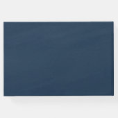 ネイビーブルーブルゴーニュ金ゴールド赤面ピンクフローラ結婚ズ ゲストブック (裏面)