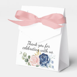 ネイビーブループラッシュピンク感謝していフローラユー フェイバーボックス