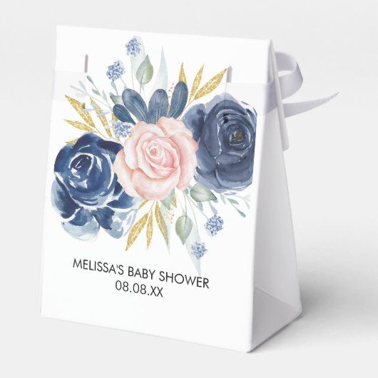 ネイビーブループラッシュピンク感謝していフローラユー フェイバーボックス (裏面サイド)