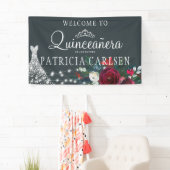 ネイビーブループリンセスドレスフローラキンセアニェラパーティー 横断幕 (インサイチュ)