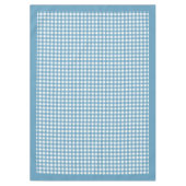 ネイビーブループレイドテーブルクロスクラシックダイニングデコール テーブルクロス (正面)