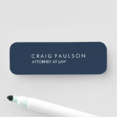 ネイビーブループレーンエレガントプロフェッショナル 名札 (インサイチュ)