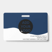 ネイビーブループロフェッショナルナース写真ロゴコード バッジ (裏面)