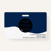 ネイビーブループロフェッショナルナース写真ロゴコード バッジ (裏面)