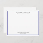 ネイビーブループロフェッショナルミニマリストモノグラム ノートカード (正面/裏面)