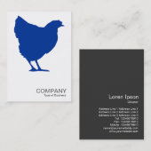 ネイビーブルーヘンシンボル02 – 白 名刺 (正面/裏面)