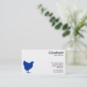 ネイビーブルーヘンシンボル – 白 名刺 (スタンド正面)