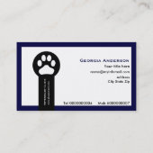 ネイビーブルーベット/獣医クリニックのミニマリスト 名刺 (裏面)