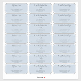 ネイビーブルーベビーシャワーゲスト住所 シール