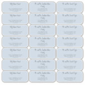 ネイビーブルーベビーシャワーゲスト住所 シール (正面)