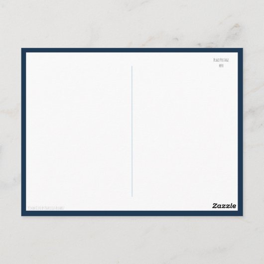 ネイビーブルーベビードラゴンありがとうベビーシャワー ポストカード (裏面)