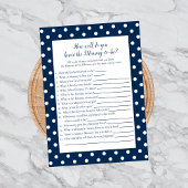 ネイビーブルーベビーバウ誰が母のシャワー最高のゲームを知る 招待状