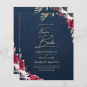 ネイビーブルーベリーフローラブルガンディーウィンター秋 (正面/裏面)