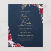 ネイビーブルーベリーフローラブルガンディーウィンター秋 (正面)