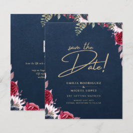 ネイビーブルーベリーフローラブルガンディーウィンター秋