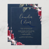 ネイビーブルーベリーフローラブルガンディーウィンター秋 (正面/裏面)