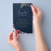 ネイビーブルーベリーフローラブルガンディーウィンター秋 チラシ (ハンドル)