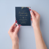 ネイビーブルーベリーフローラブルガンディーウィンター秋 チラシ (手)