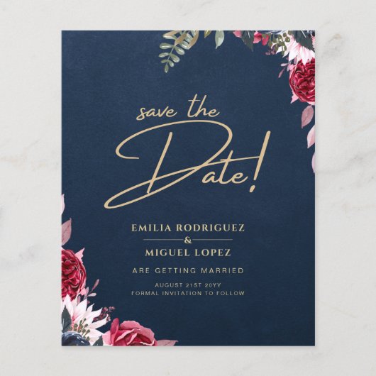 ネイビーブルーベリーフローラブルガンディーウィンター秋 チラシ (正面)