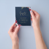 ネイビーブルーベリーフローラブルガンディーウィンター秋 チラシ (手)