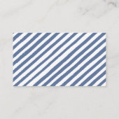 ネイビーブルーベリーベビーシャワーおむつラッフルカード エンクロージャーカード (裏面)