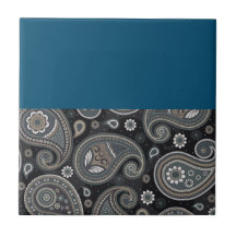 ネイビーブルーペイズリー