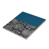 ネイビーブルーペイズリー タイル (側面)