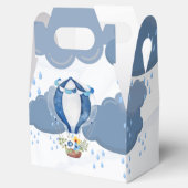 ネイビーブルーホットエアバルーンフローラボーイベビーシャワー フェイバーボックス (オープン)