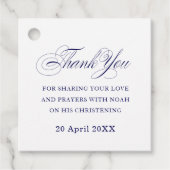 ネイビーブルーホワイトありがとう フェイバータグ (正面)