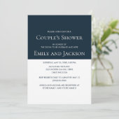 ネイビーブルーホワイトカップルのブライダルシャワー招待 招待状 (スタンド正面)