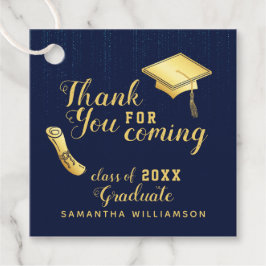 ネイビーブルーホワイトクラス2025卒業ありがとう フェイバータグ