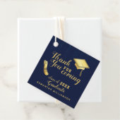 ネイビーブルーホワイトクラス2025卒業ありがとう フェイバータグ (インサイチュ)