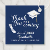 ネイビーブルーホワイトクラス2025卒業ありがとう フェイバータグ (裏面)