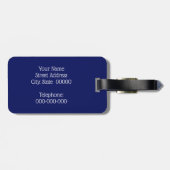 ネイビーブルーホワイトサークルモノグラムウィットプライドDIY BG ラゲッジタグ (裏面横)