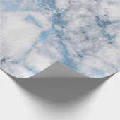 ネイビーブルーホワイトシルバーグレーカララマーブルストーン ラッピングペーパー (角)