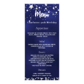 ネイビーブルーホワイトスターズ誕生日メニュー ラックカード (正面)