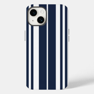 ネイビーブルーホワイトストライプはっきりしたズ Case-Mate iPhone 14ケース