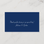 ネイビーブルーホワイトストライプ座席表 プレイスカード (裏面)