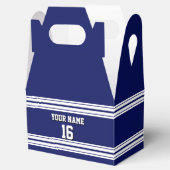 ネイビーブルーホワイトチームジャージカスタムー番号名 フェイバーボックス (オープン)