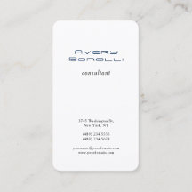 ネイビーブルーホワイトトレンディーミニマルプロフェッショナル