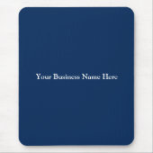 ネイビーブルーホワイトビジネスのパーソナライズ企業の マウスパッド (正面)