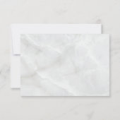 ネイビーブルーホワイトマーブル結婚ズサンキューカード サンキューカード (裏面)