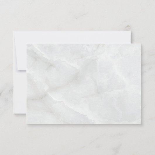 ネイビーブルーホワイトマーブル結婚ズサンキューカード サンキューカード (裏面)