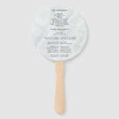 ネイビーブルーホワイトマーブル結婚式 プログラム ハンドファン (裏面)