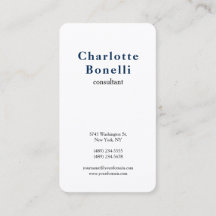 ネイビーブルーホワイトミニマモダンリストプロフェッショナル