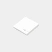 ネイビーブルーホワイトモダンスクリプガーリートのモノグラム名 ポストイット (アングル)