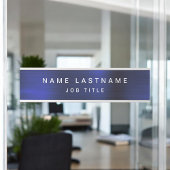 ネイビーブルーホワイトモダンプロフェッショナルクラス サインプレート